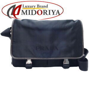 Prada Messenger Bag Logo Jacquard Shoulder Nero Black EBANO Brown